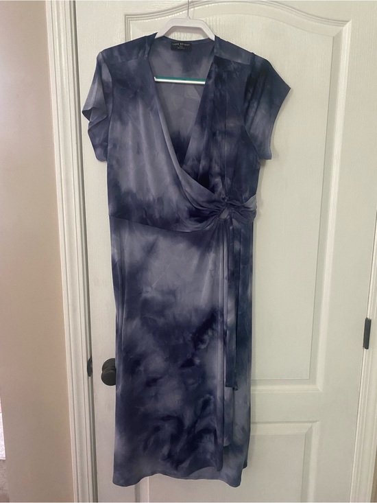 Lane Bryant Dresses & Skirts - Lane Bryant ASL Navy Tie-Dye Wrap Dress